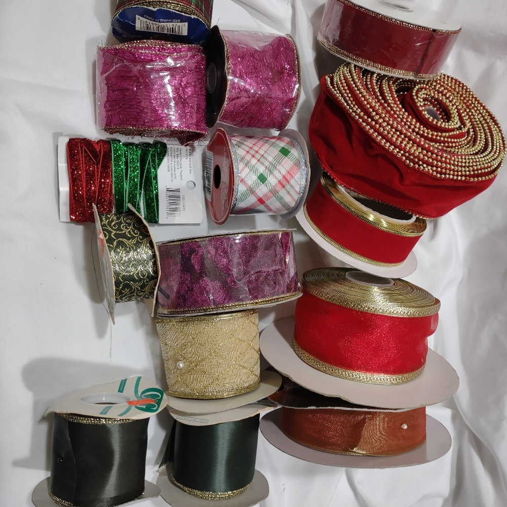 Christmas ribbons lot
